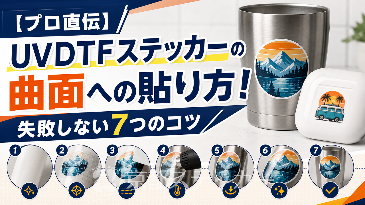 【プロ直伝】UVDTFステッカーの曲面への貼り方!失敗しない7つのコツ