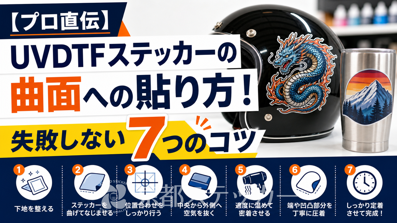 【プロ直伝】UVDTFステッカーの曲面への貼り方!失敗しない7つのコツ