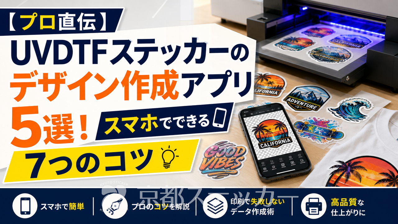 【プロ直伝】UVDTFステッカーのデザイン作成アプリ5選!スマホでできる7つのコツ