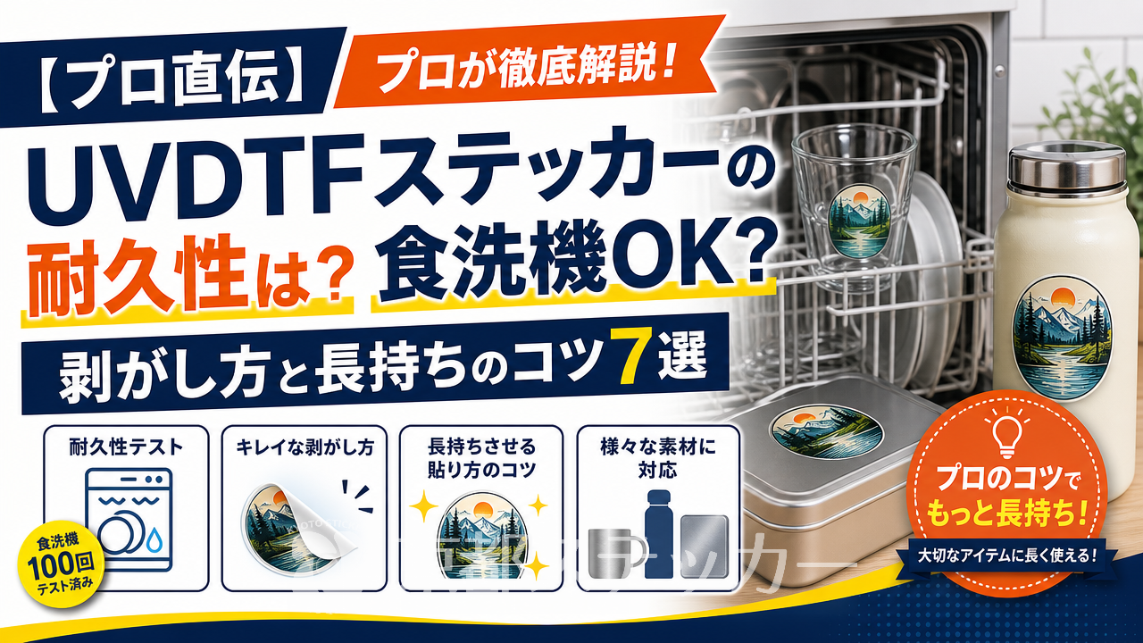 【プロ直伝】UVDTFステッカーの耐久性は?食洗機OK?剥がし方と長持ちのコツ7選