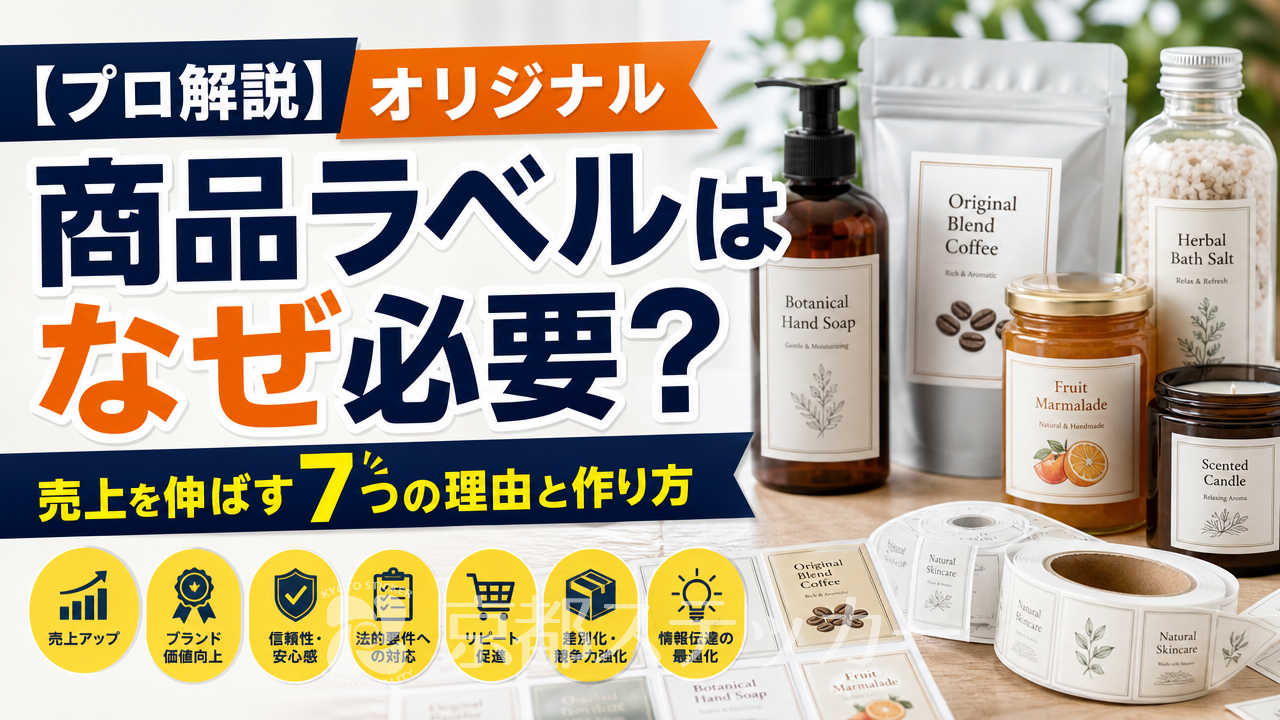 【プロ解説】オリジナル商品ラベルはなぜ必要?売上を伸ばす7つの理由と作り方