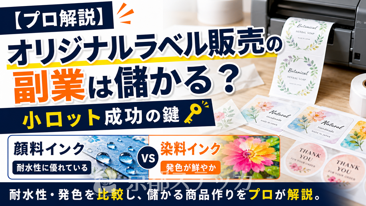 【プロ解説】オリジナルラベル販売の副業は儲かる？小ロット成功の鍵「顔料・染料インクの違い」とは