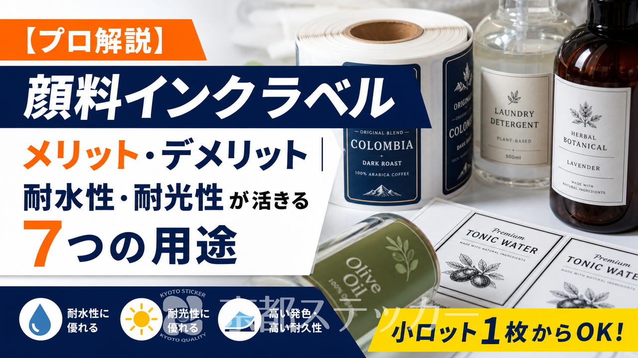 【プロ解説】顔料インクラベルのメリット・デメリット|耐水性・耐光性が活きる7つの用途