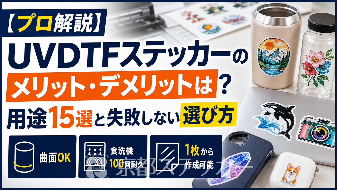 【プロ解説】UVDTFステッカーのメリット・デメリットは？用途15選と失敗しない選び方