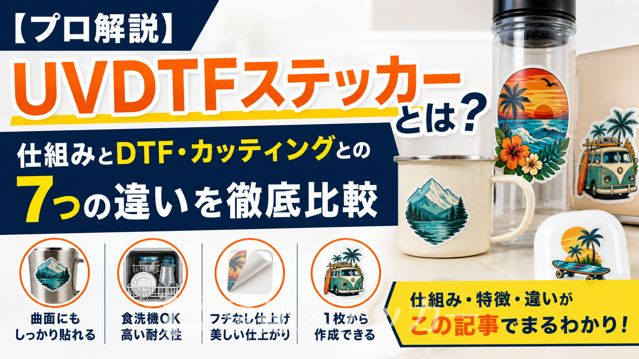【プロ解説】UVDTFステッカーとは?仕組みとDTF・カッティングとの7つの違いを徹底比較