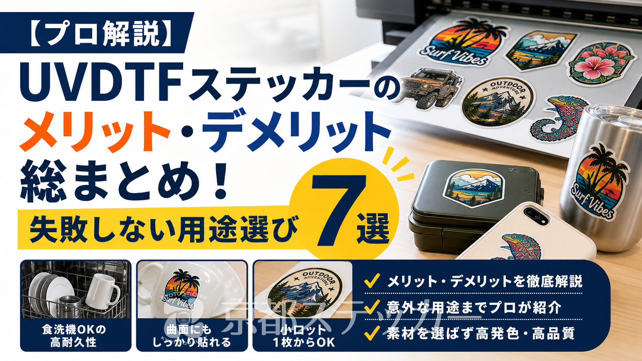 【プロ解説】UVDTFステッカーのメリット・デメリット総まとめ!失敗しない用途選び7選