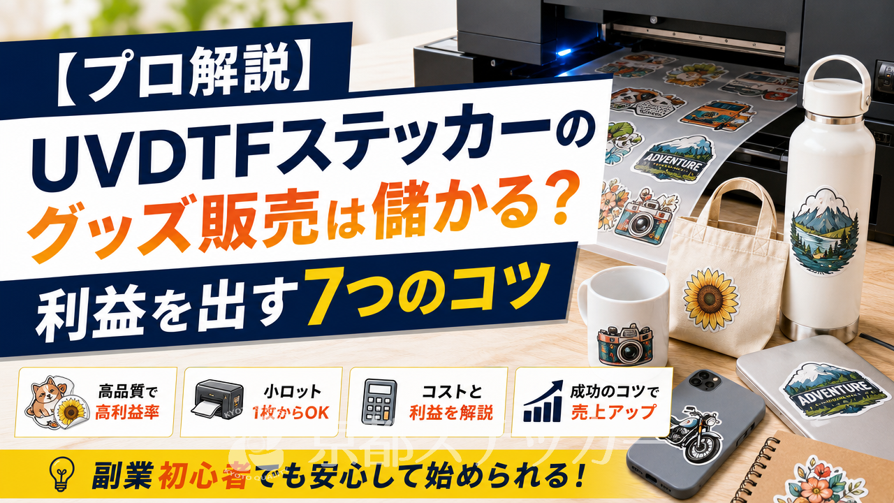 【プロ解説】UVDTFステッカーのグッズ販売は儲かる?利益を出す7つのコツ