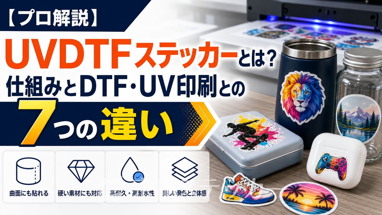 【プロ解説】UVDTFステッカーとは?仕組みとDTF・UV印刷との7つの違い