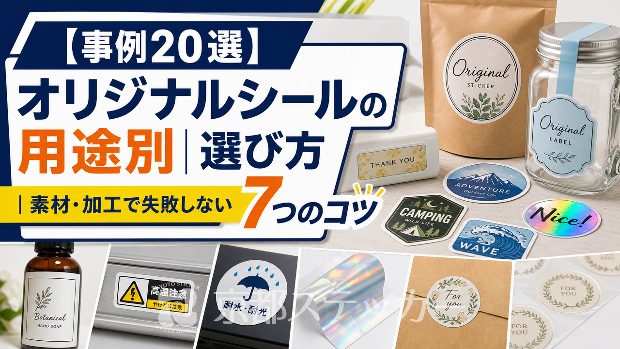 【事例20選】オリジナルシールの用途別選び方|素材・加工で失敗しない7つのコツ
