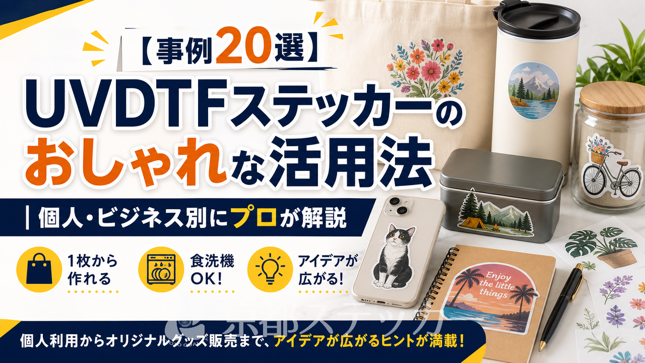 【事例20選】UVDTFステッカーのおしゃれな活用法|個人・ビジネス別にプロが解説