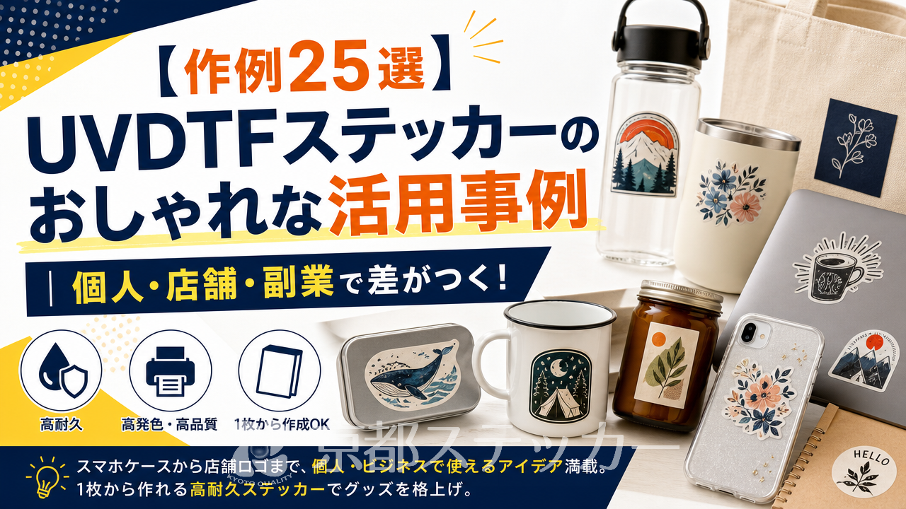 【作例25選】UVDTFステッカーのおしゃれな活用事例|個人・店舗・副業で差がつく!