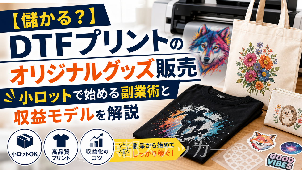 【儲かる?】DTFプリントのオリジナルグッズ販売|小ロットで始める副業術と収益モデルを解説