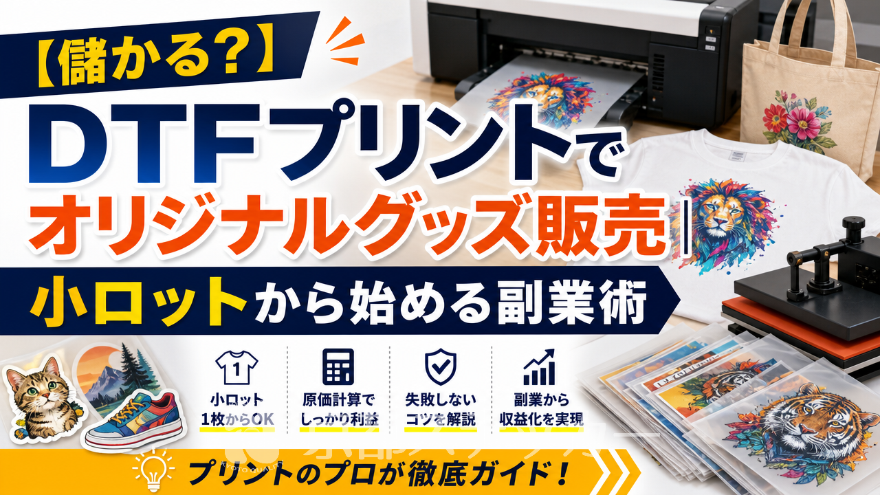 【儲かる?】DTFプリントでオリジナルグッズ販売|小ロットから始める副業術