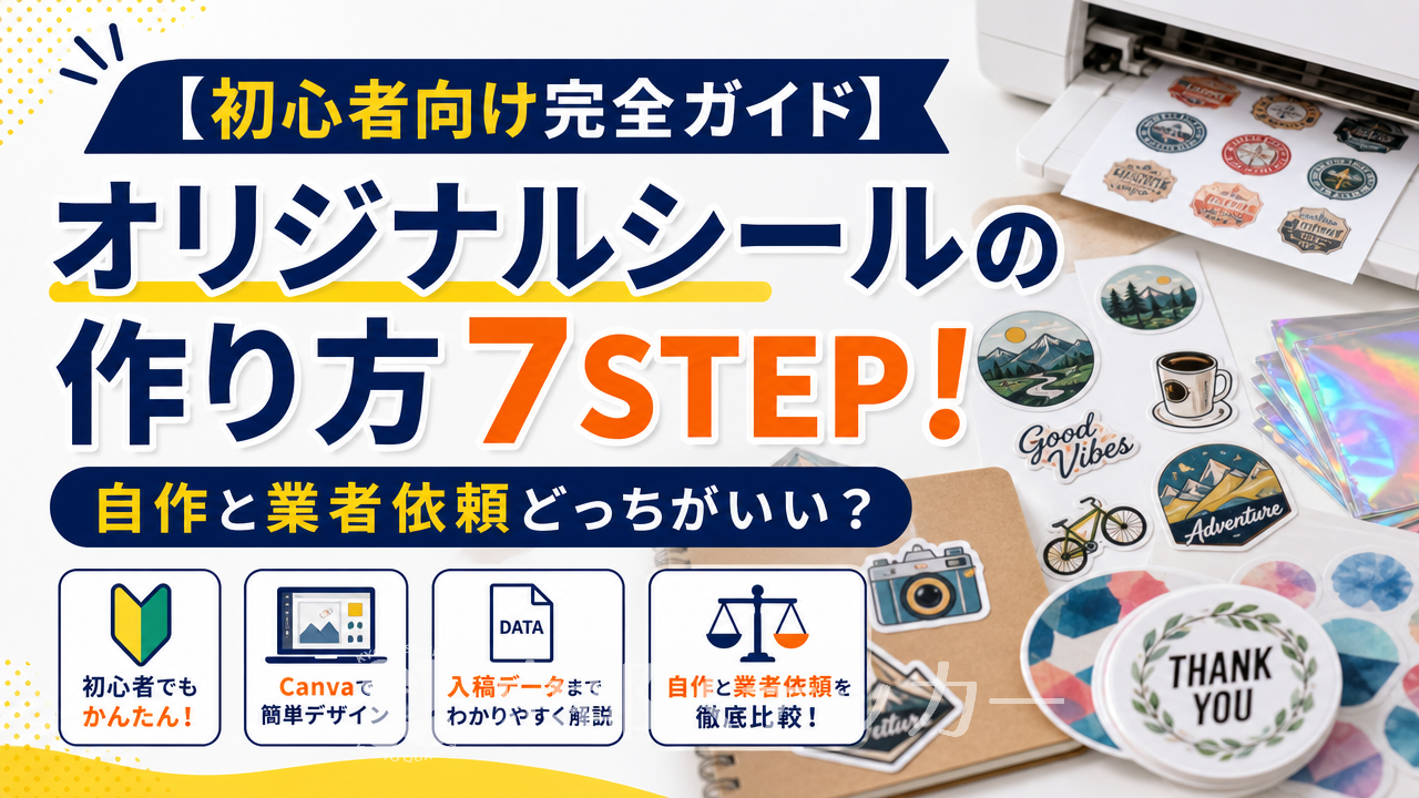【初心者向け完全ガイド】オリジナルシールの作り方7STEP!自作と業者依頼どっちがいい?