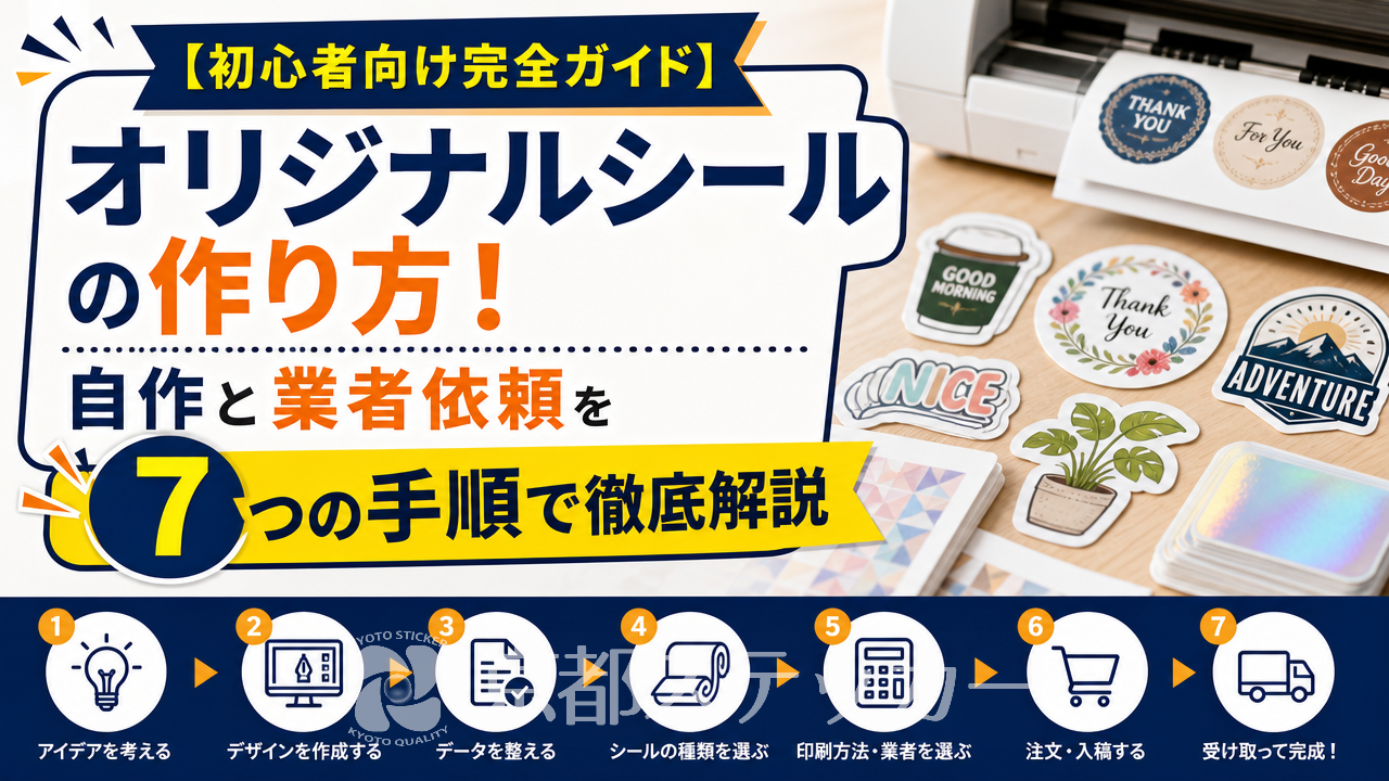 【初心者向け完全ガイド】オリジナルシールの作り方!自作と業者依頼を7つの手順で徹底解説
