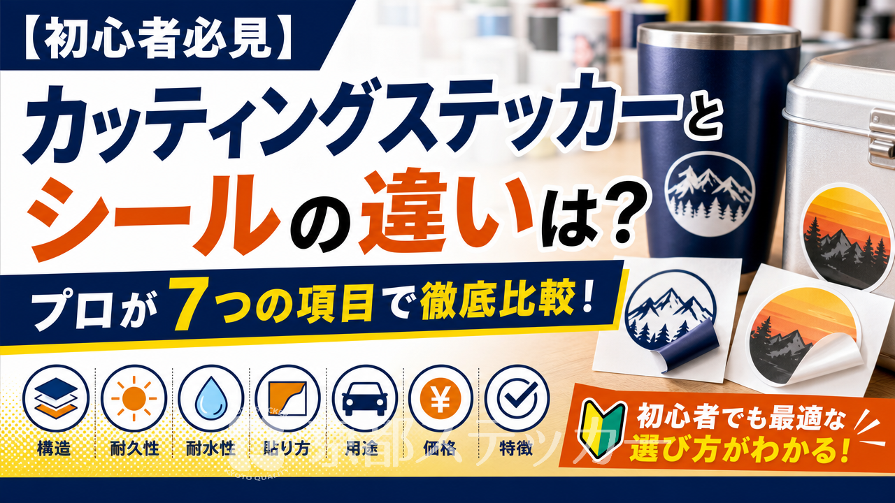 【初心者必見】カッティングステッカーとシールの違いは?プロが7つの項目で徹底比較!