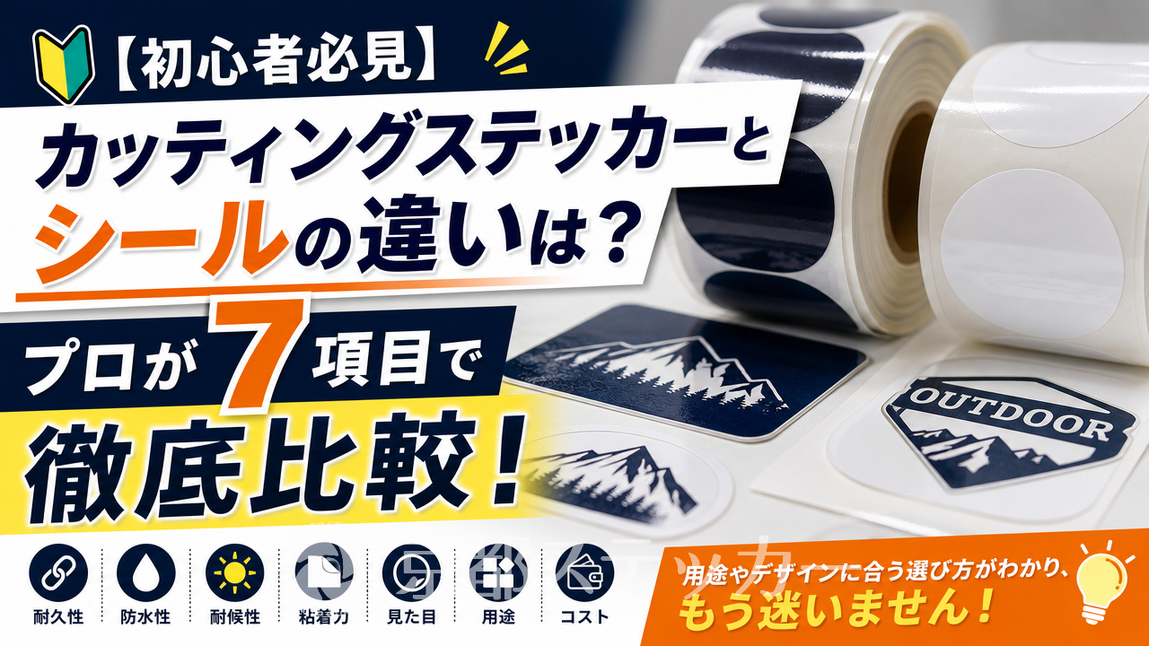【初心者必見】カッティングステッカーとシールの違いは?プロが7項目で徹底比較!