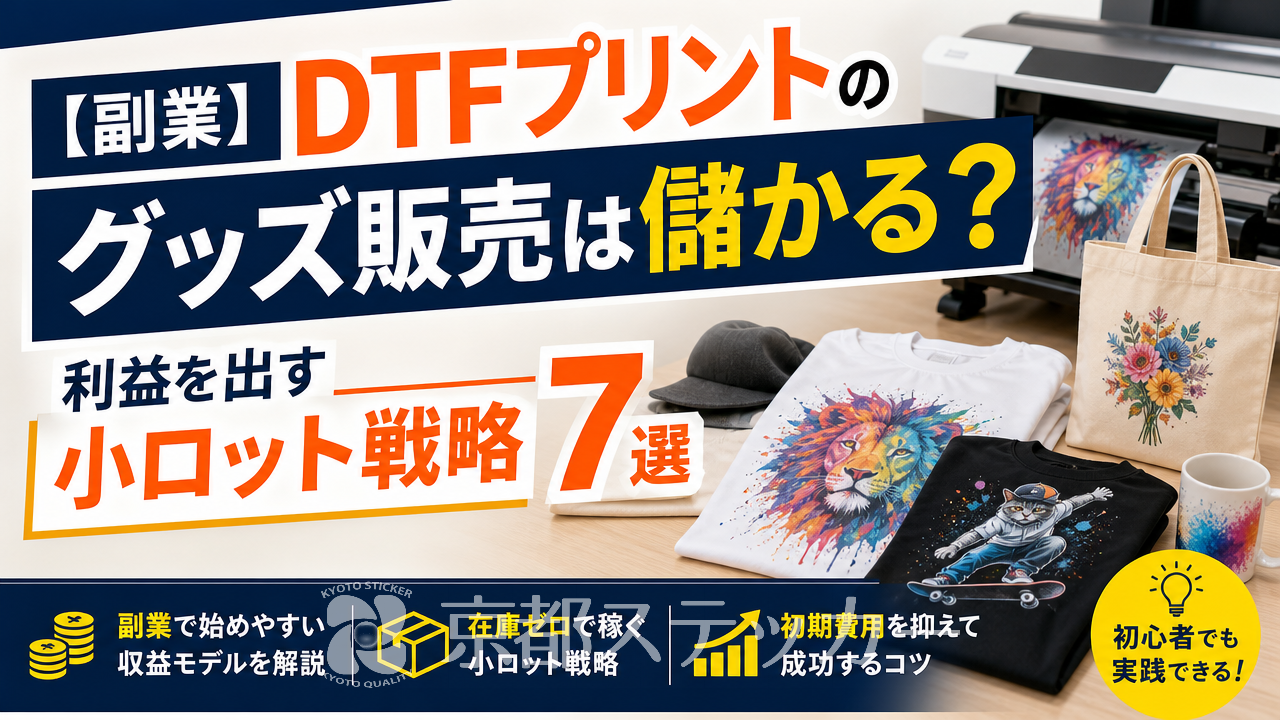 【副業】DTFプリントのグッズ販売は儲かる?利益を出す小ロット戦略7選