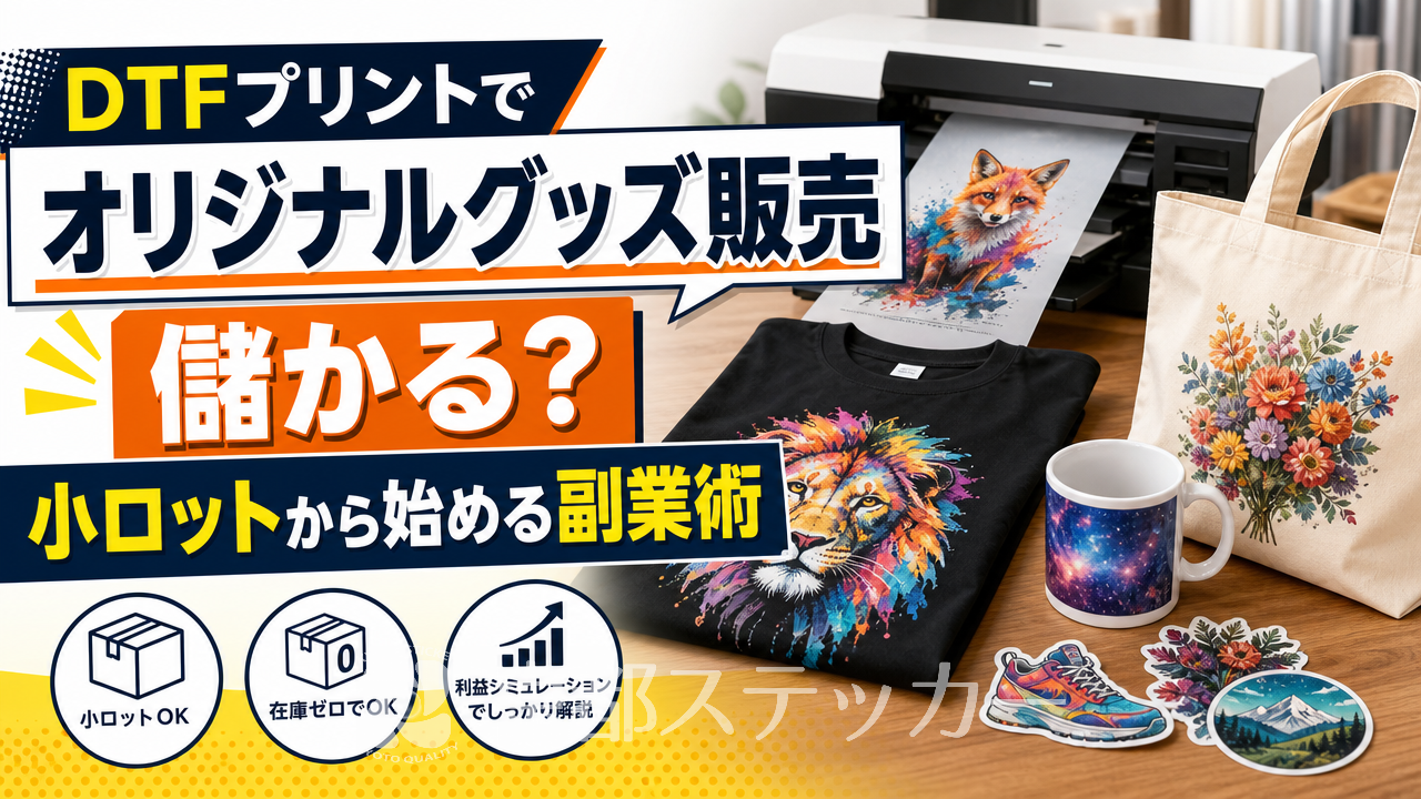 【DTFプリントでオリジナルグッズ販売】儲かる?小ロットから始める副業術