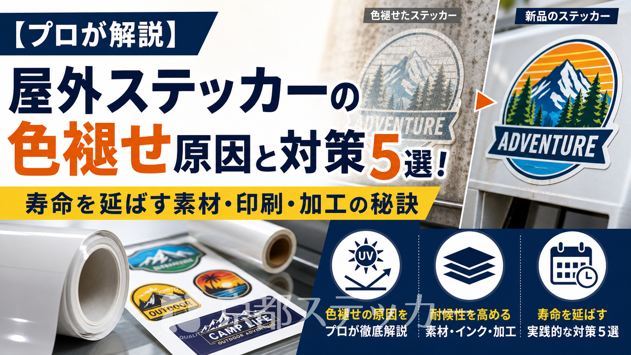 【プロが解説】屋外ステッカーの色褪せ原因と対策5選!寿命を延ばす素材・印刷・加工の秘訣