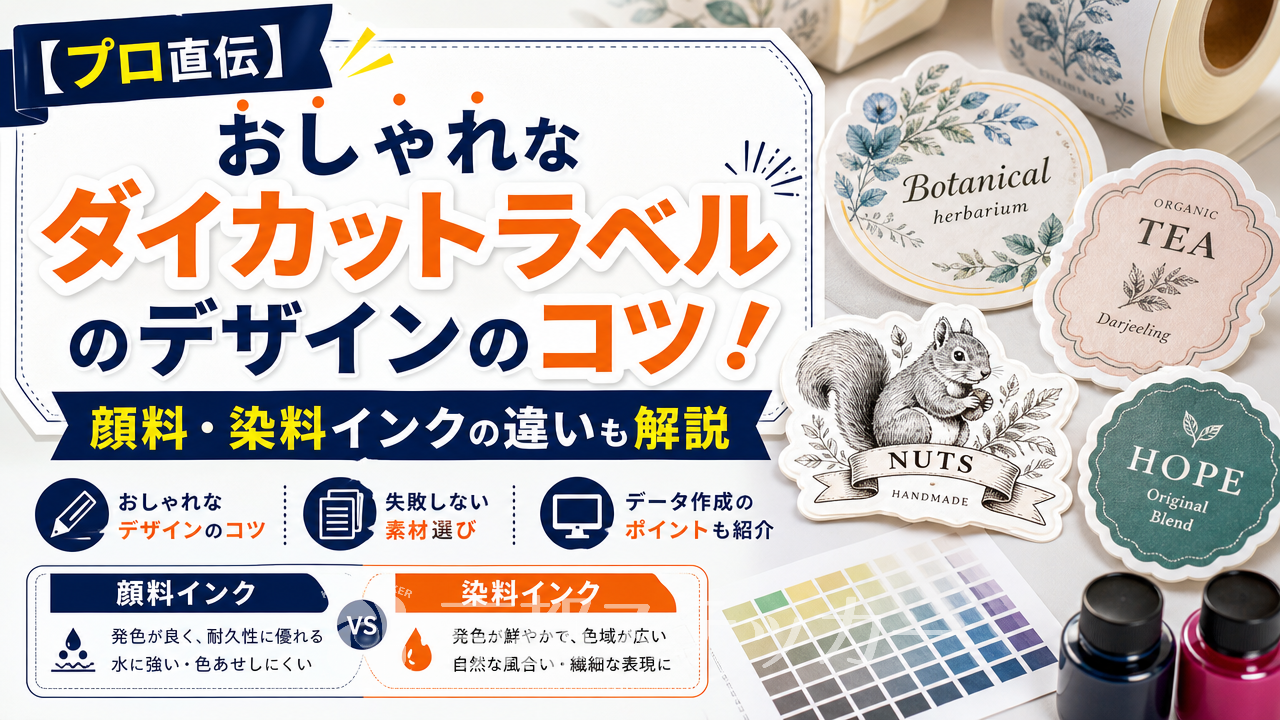 【プロ直伝】おしゃれなダイカットラベルのデザインのコツ!顔料・染料インクの違いも解説