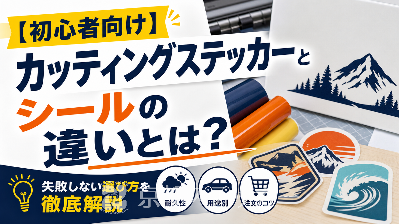【初心者向け】カッティングステッカーとシールの違いとは?失敗しない選び方を徹底解説