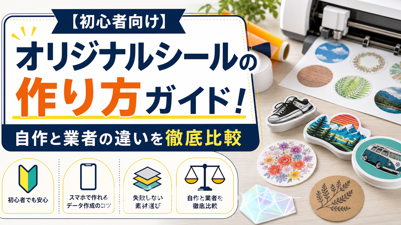 【初心者向け】オリジナルシールの作り方ガイド!自作と業者の違いを徹底比較