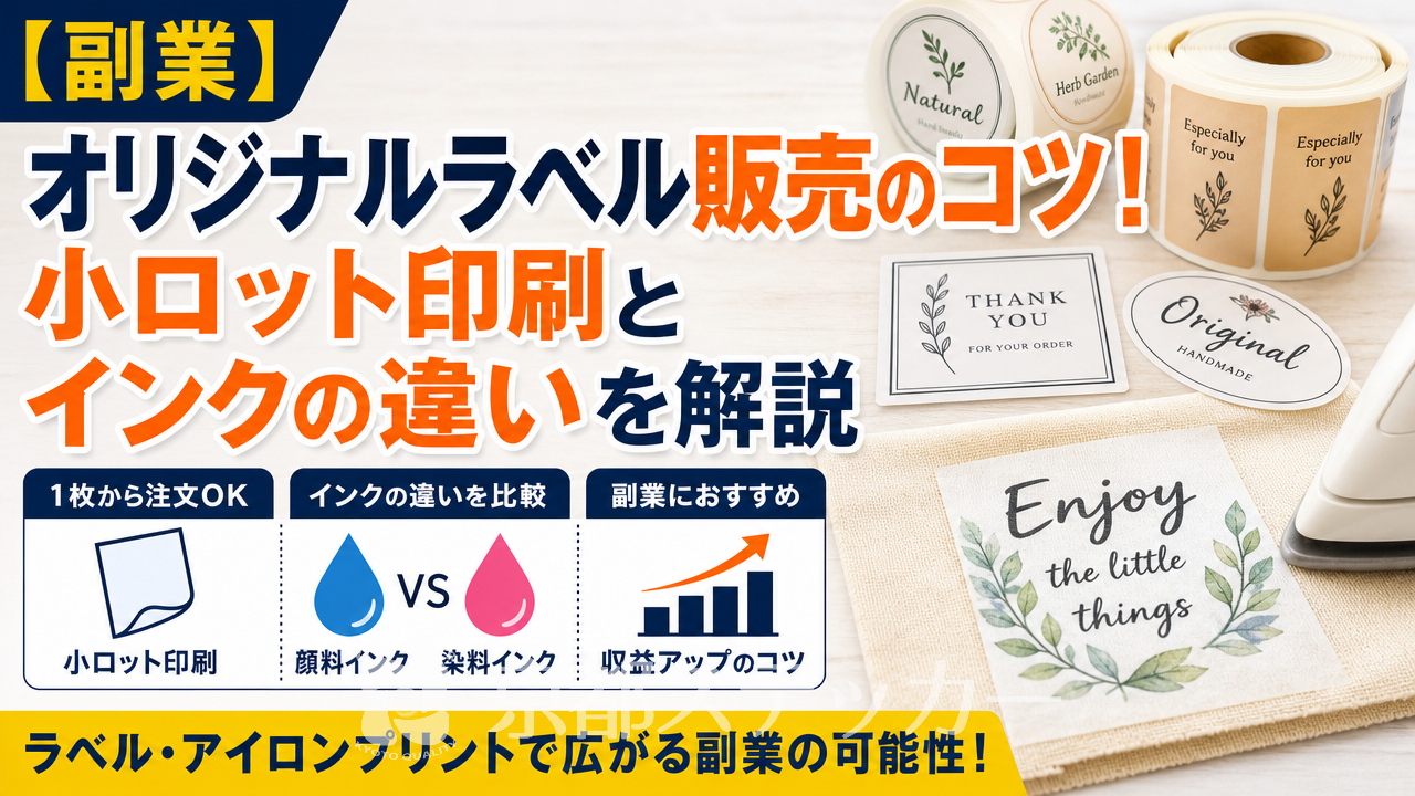 【副業】オリジナルラベル販売のコツ!小ロット印刷とインクの違いを解説