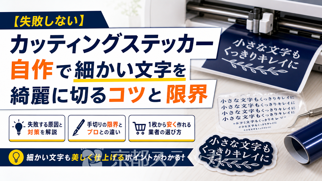【失敗しない】カッティングステッカー自作で細かい文字を綺麗に切るコツと限界
