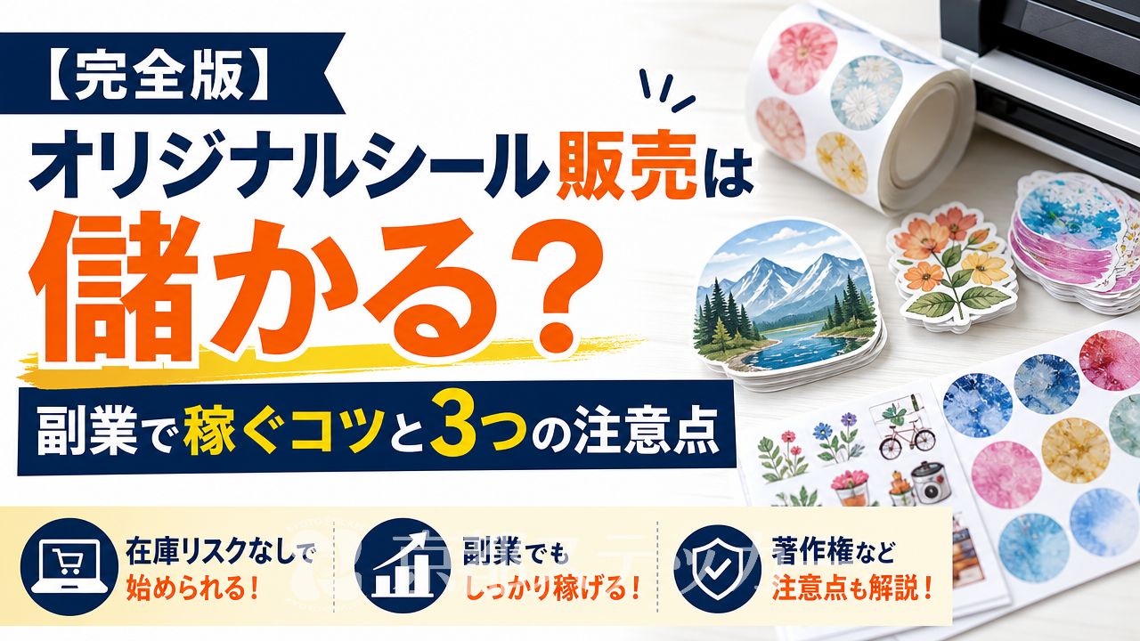 【完全版】オリジナルシール販売は儲かる?副業で稼ぐコツと3つの注意点