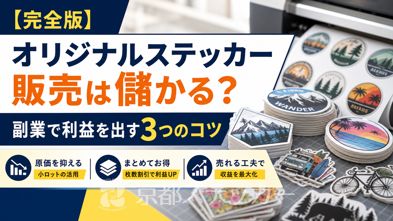 【完全版】オリジナルステッカー販売は儲かる？副業で利益を出す3つのコツ