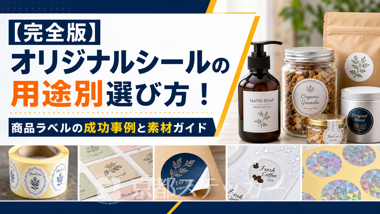 【完全版】オリジナルシールの用途別選び方！商品ラベルの成功事例と素材ガイド