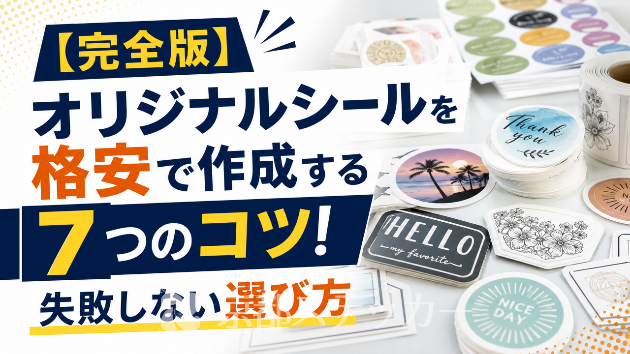 【完全版】オリジナルシールを格安で作成する7つのコツ!失敗しない選び方
