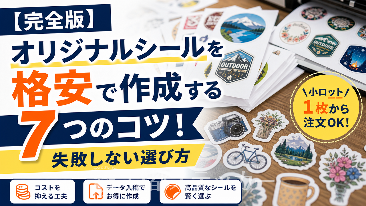 【完全版】オリジナルシールを格安で作成する7つのコツ!失敗しない選び方