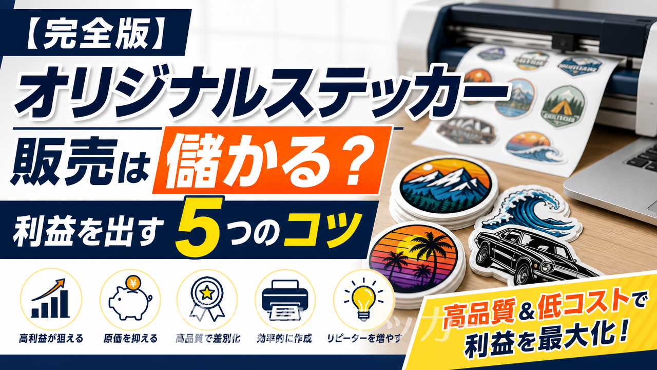 【完全版】オリジナルステッカー販売は儲かる?利益を出す5つのコツ
