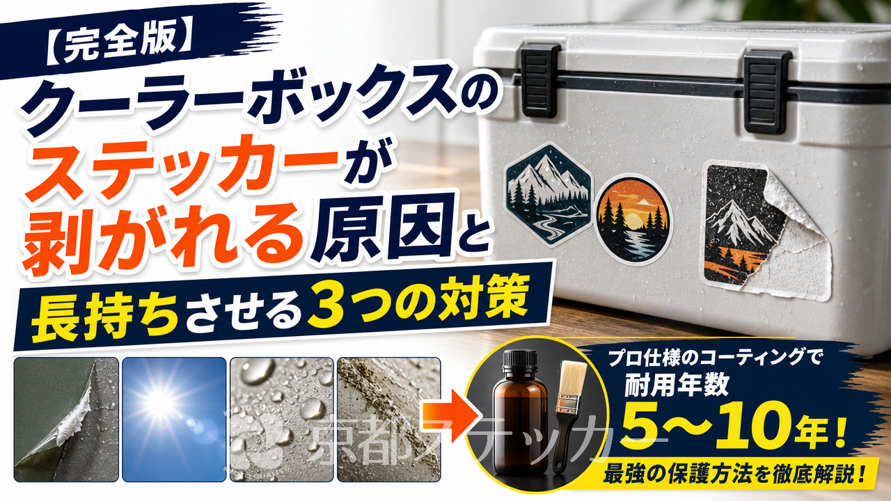 【完全版】クーラーボックスのステッカーが剥がれる原因と長持ちさせる3つの対策
