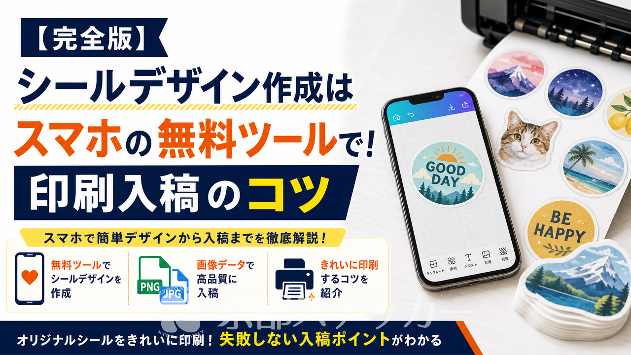 【完全版】シールデザイン作成はスマホの無料ツールで!印刷入稿のコツ