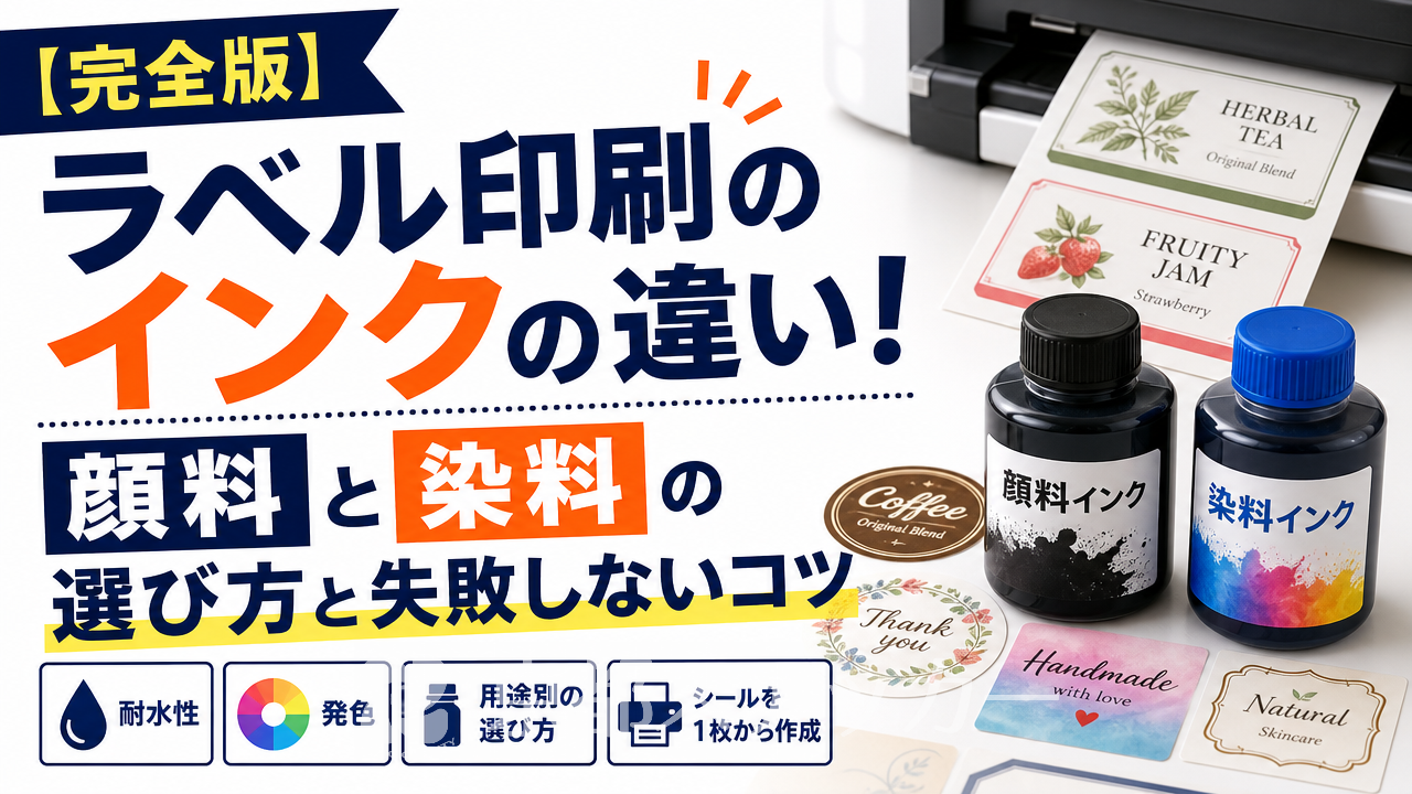 【完全版】ラベル印刷のインクの違い!顔料と染料の選び方と失敗しないコツ