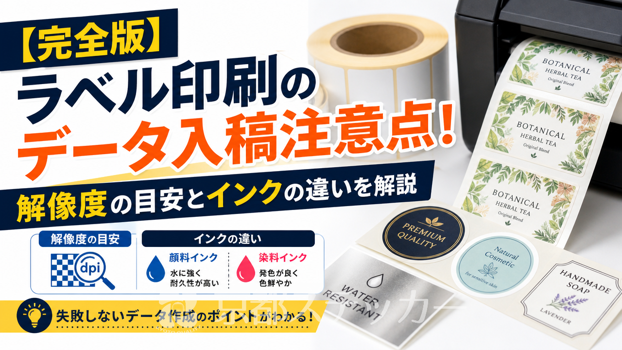 【完全版】ラベル印刷のデータ入稿注意点!解像度の目安とインクの違いを解説