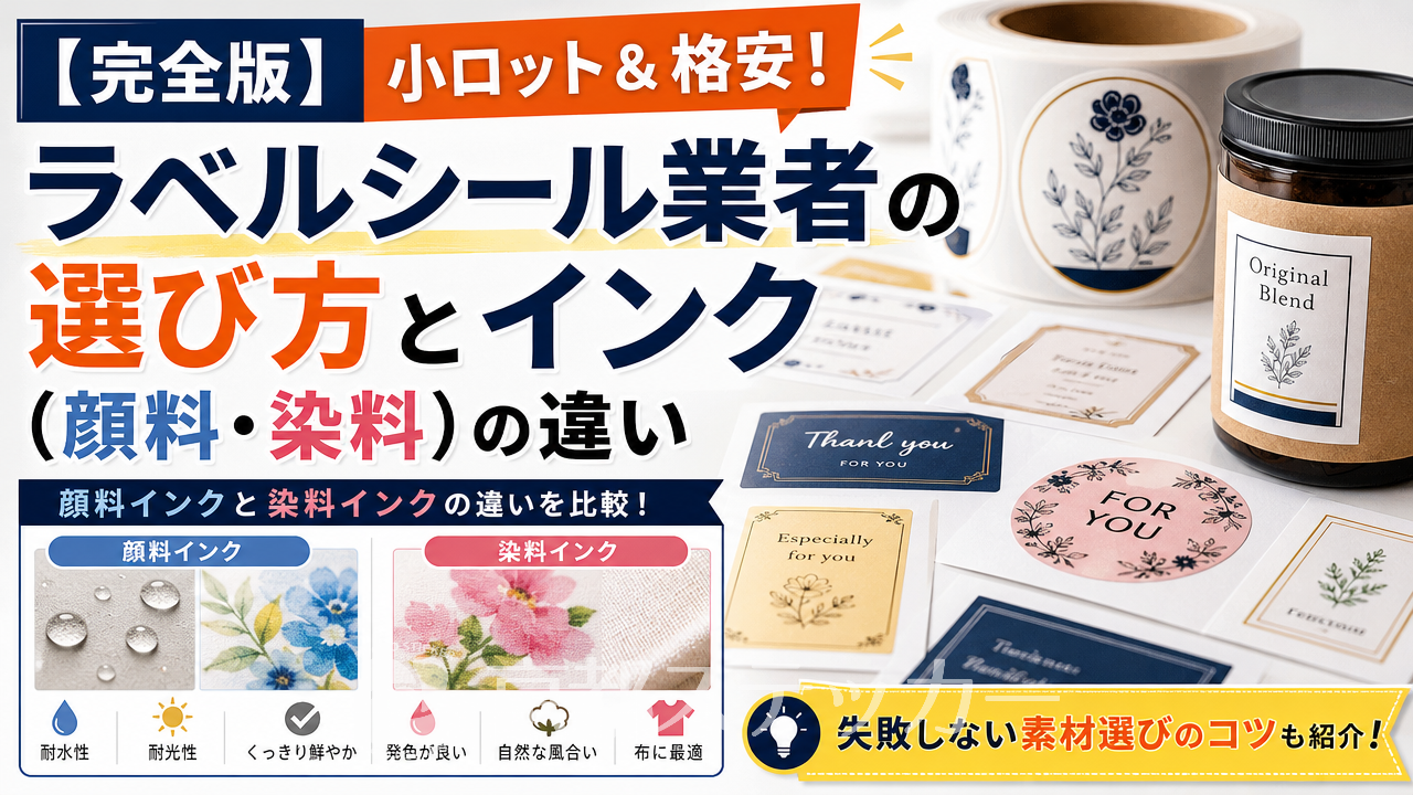 【完全版】小ロット&格安!ラベルシール業者の選び方とインク(顔料・染料)の違い