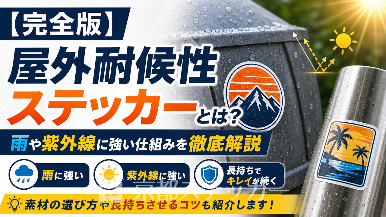 【完全版】屋外耐候性ステッカーとは?雨や紫外線に強い仕組みを徹底解説