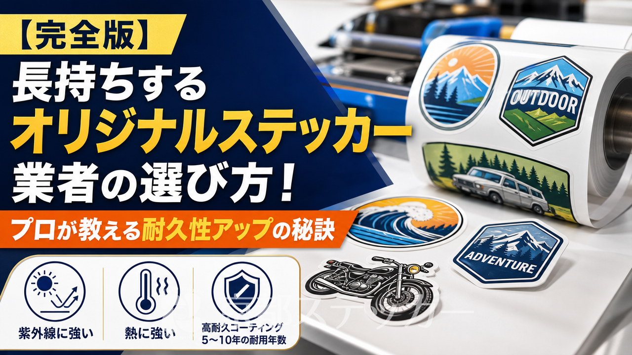 【完全版】長持ちするオリジナルステッカー業者の選び方!プロが教える耐久性アップの秘訣