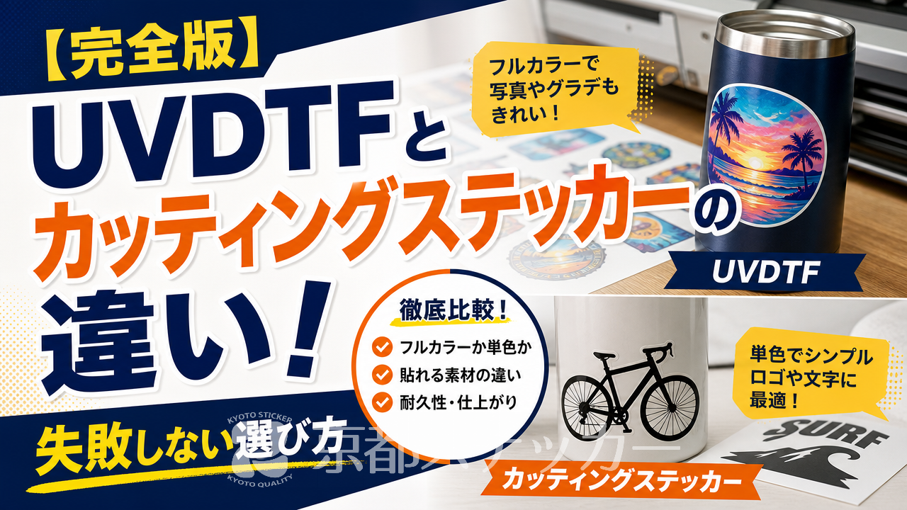 【完全版】UVDTFとカッティングステッカーの違い!失敗しない選び方