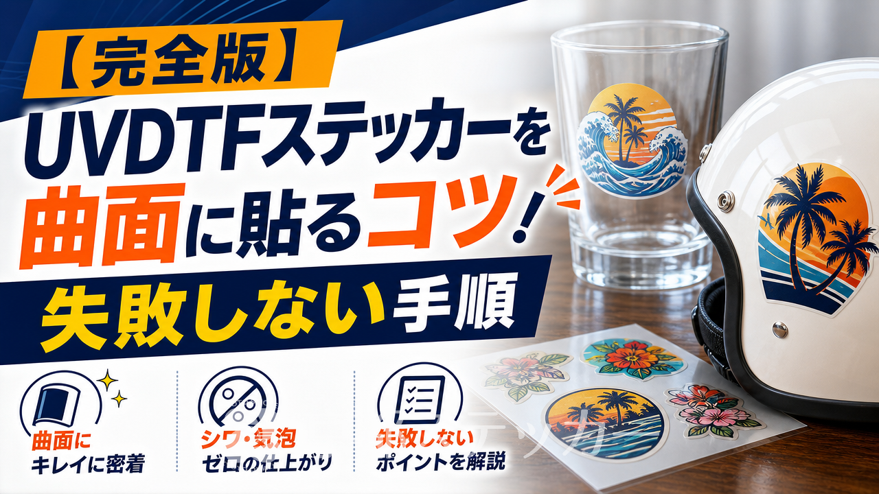 【完全版】UVDTFステッカーを曲面に貼るコツ！失敗しない手順