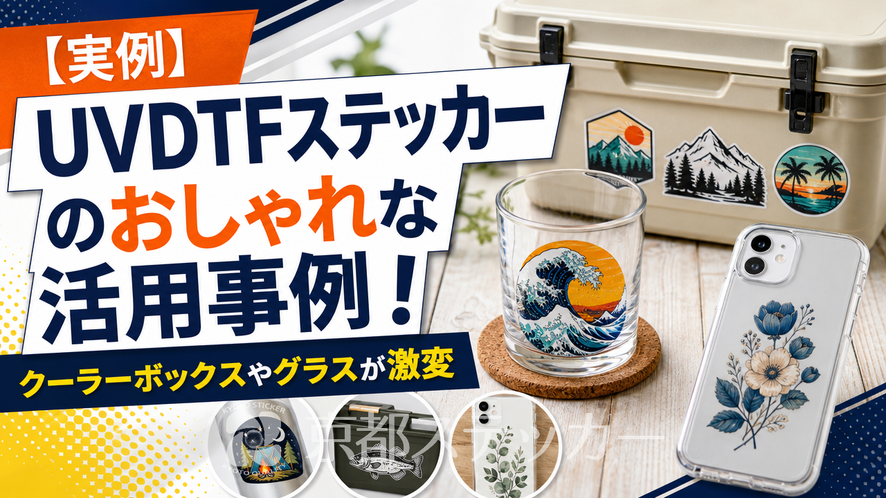 【実例】UVDTFステッカーのおしゃれな活用事例!クーラーボックスやグラスが激変