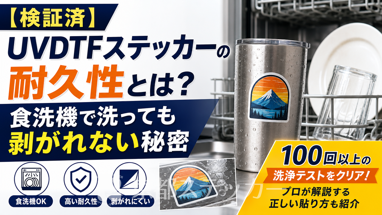 【検証済】UVDTFステッカーの耐久性とは?食洗機で洗っても剥がれない秘密
