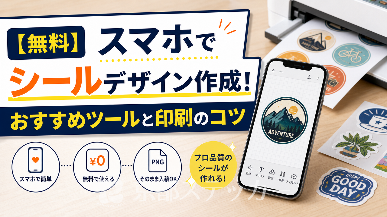 【無料】スマホでシールデザイン作成!おすすめツールと印刷のコツ