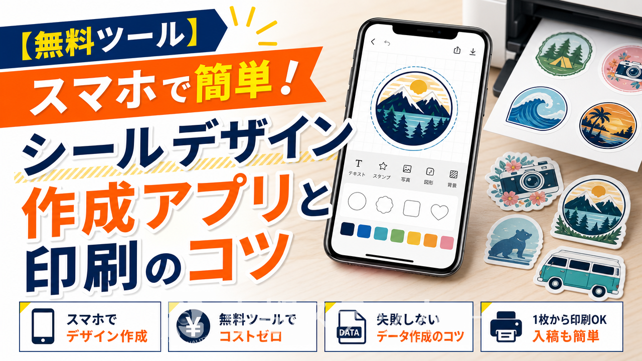 【無料ツール】スマホで簡単!シールデザイン作成アプリと印刷のコツ