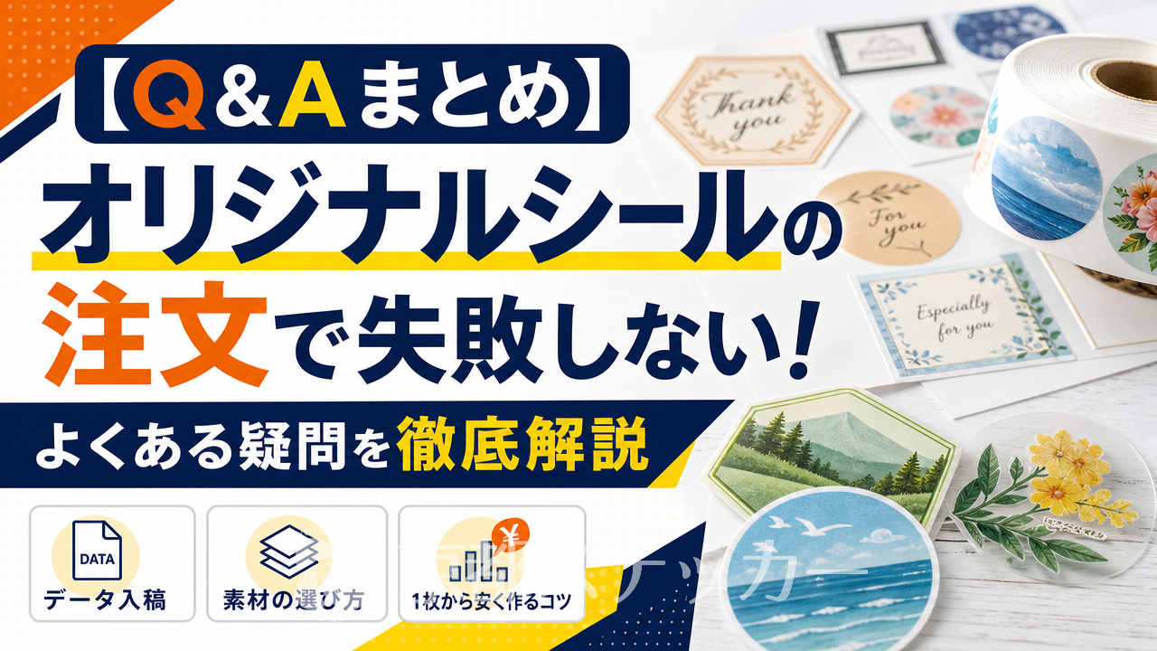 【Q&Aまとめ】オリジナルシールの注文で失敗しない！よくある疑問を徹底解説