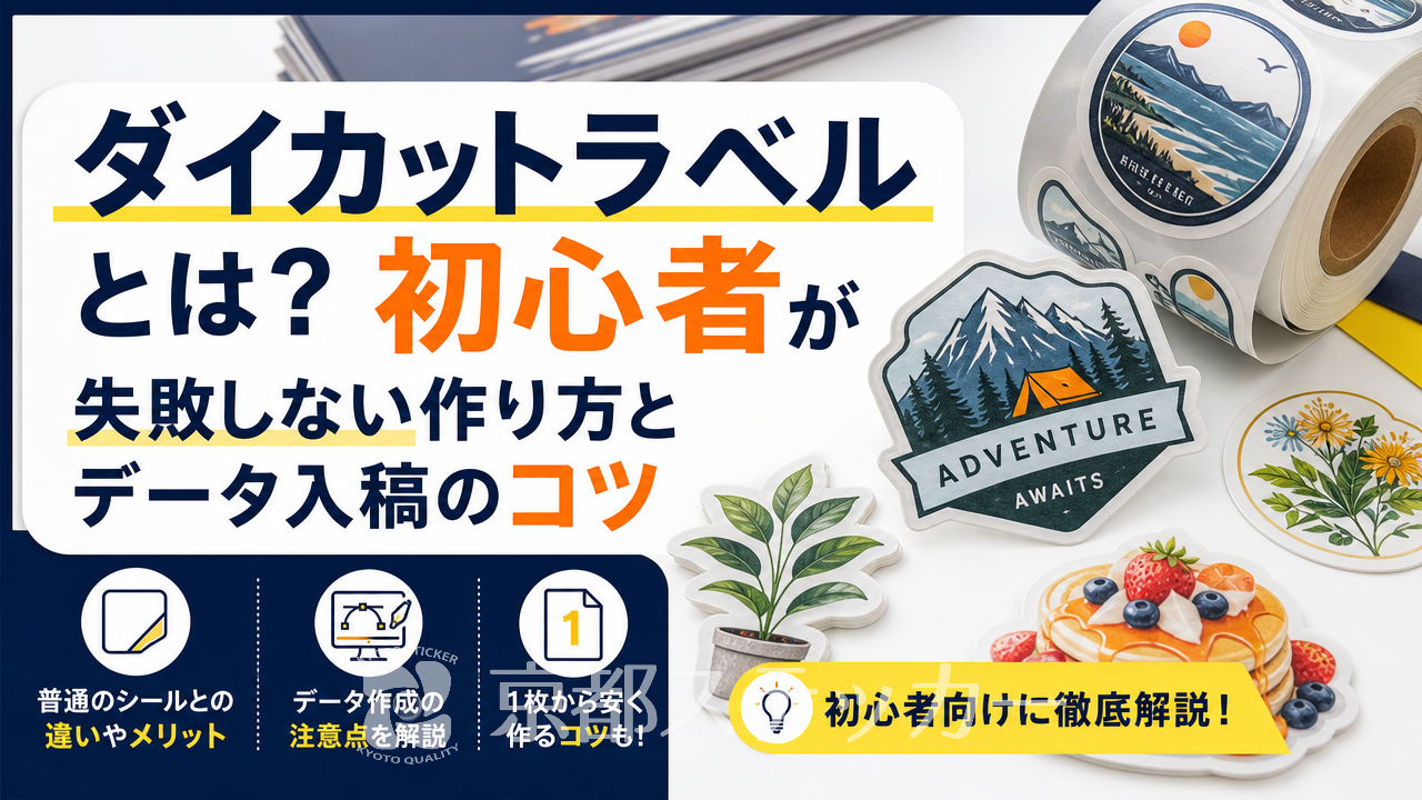 ダイカットラベルとは?初心者が失敗しない作り方とデータ入稿のコツ